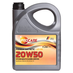 Premium Synthetic SAE 20W-50 is a high performance low friction oil to be used in gasoline passenger cars