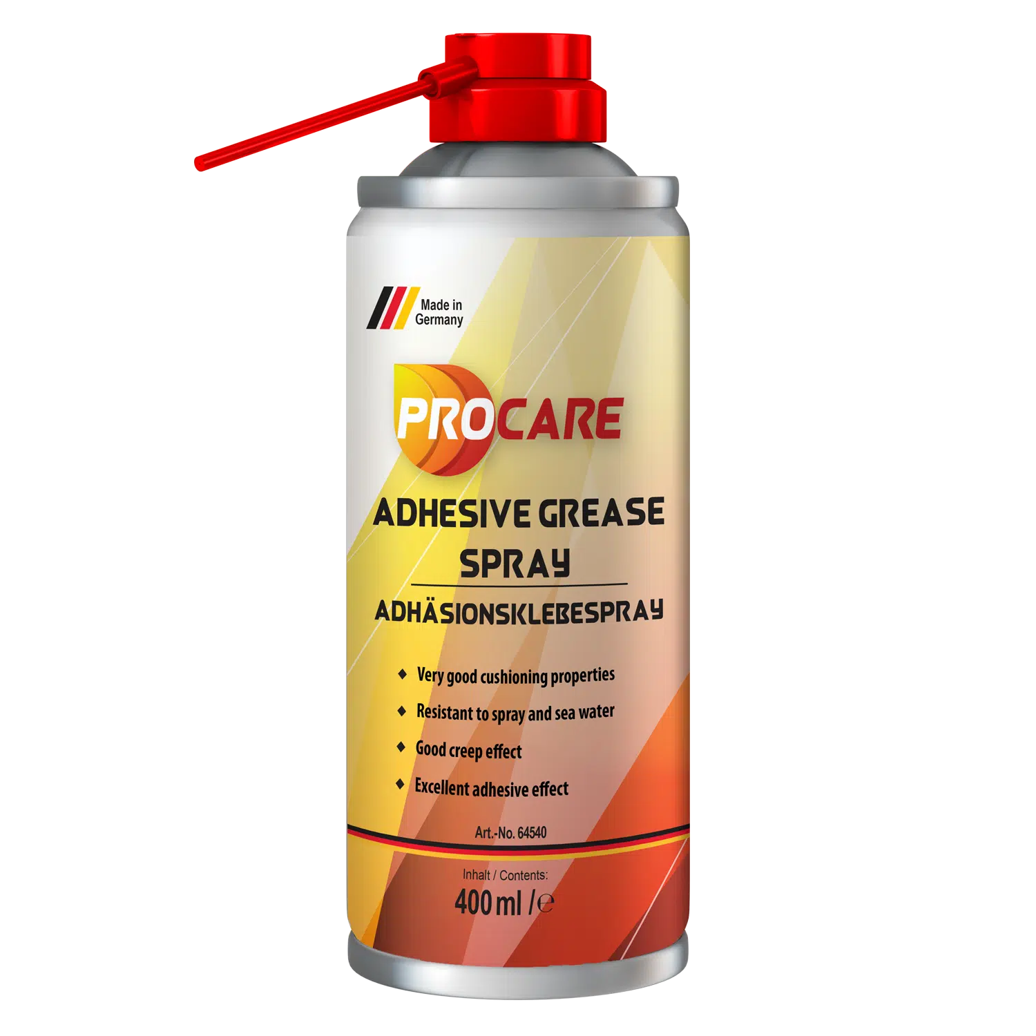 Procare Adhesive Grease Spray is a multifunctional , free - flowing high - performance lubricant with adhesive quality