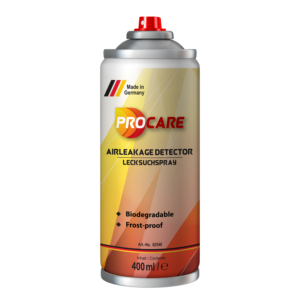 Procare Airleakage Detector is a bio - degradable testing foam for determining non - tight areas , micro - leaks and hairline cracks