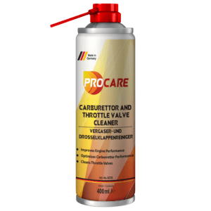Procare Carburettor and Throttle Valve Cleaner is a highly eﬀective active solvent
