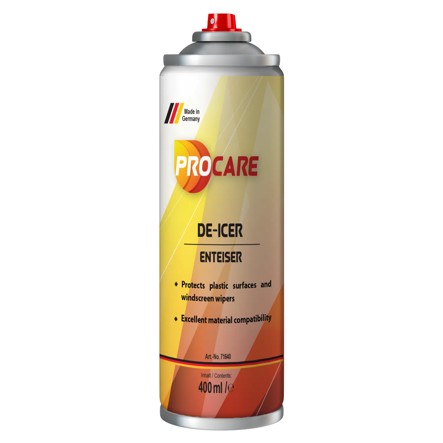 procare De-Icer is an alcohol-based de - icer with liquid gas for fast and effective de-icing of ice and frost