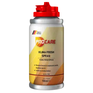 procare-klima-fresh-Innenraum-und-Klimaspray ient der schnellen und effizienten Geruchsbindung