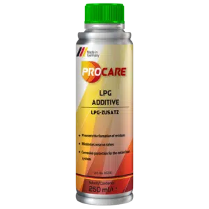 LPG-Zusatz speziell entwickeltes Wirkstoffkonzentrat für den Treibstoff von gasbetriebenen Fahrzeugen (LPG/CNG)