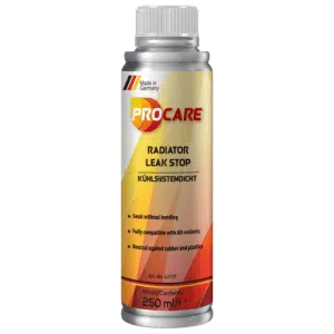 procare Radiator Leak Stop immediately and permanently seals hairline cracks and leaking areas in the coolant circuit
