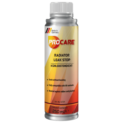 procare Radiator Leak Stop immediately and permanently seals hairline cracks and leaking areas in the coolant circuit