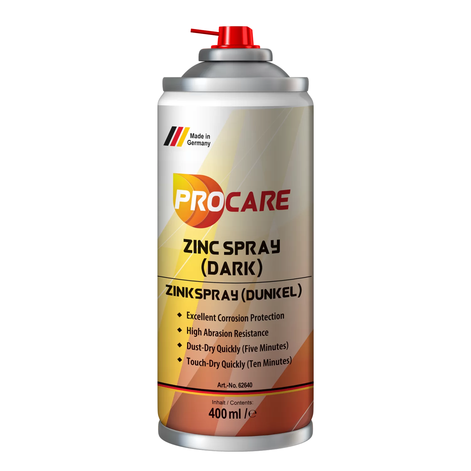 Procare Zink Spray Dark is matt grey metal protective lacquer based on high - purity zinc metal powder